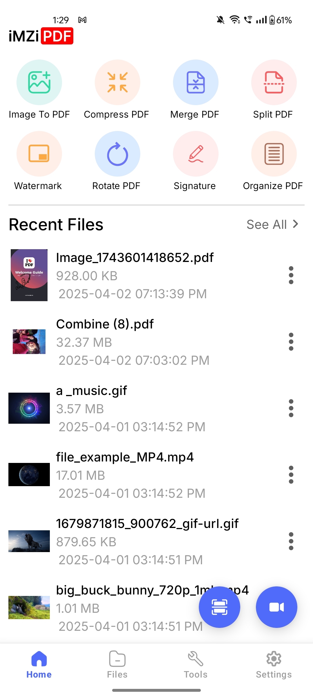 iMZi PDF App Screenshot
